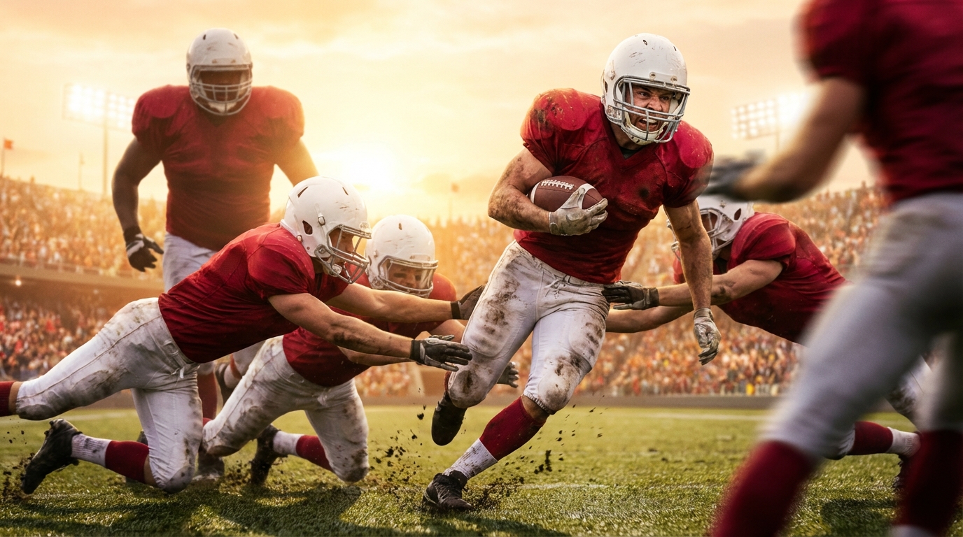 Alabama Crimson Tide running backs in action