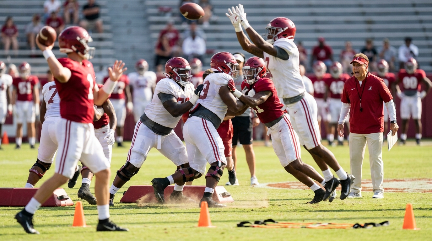 Alabama spring practice intensity