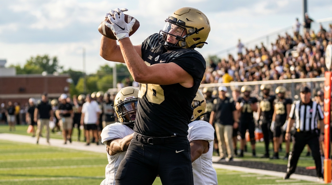 Jack Brown making a contested catch in practice or game action