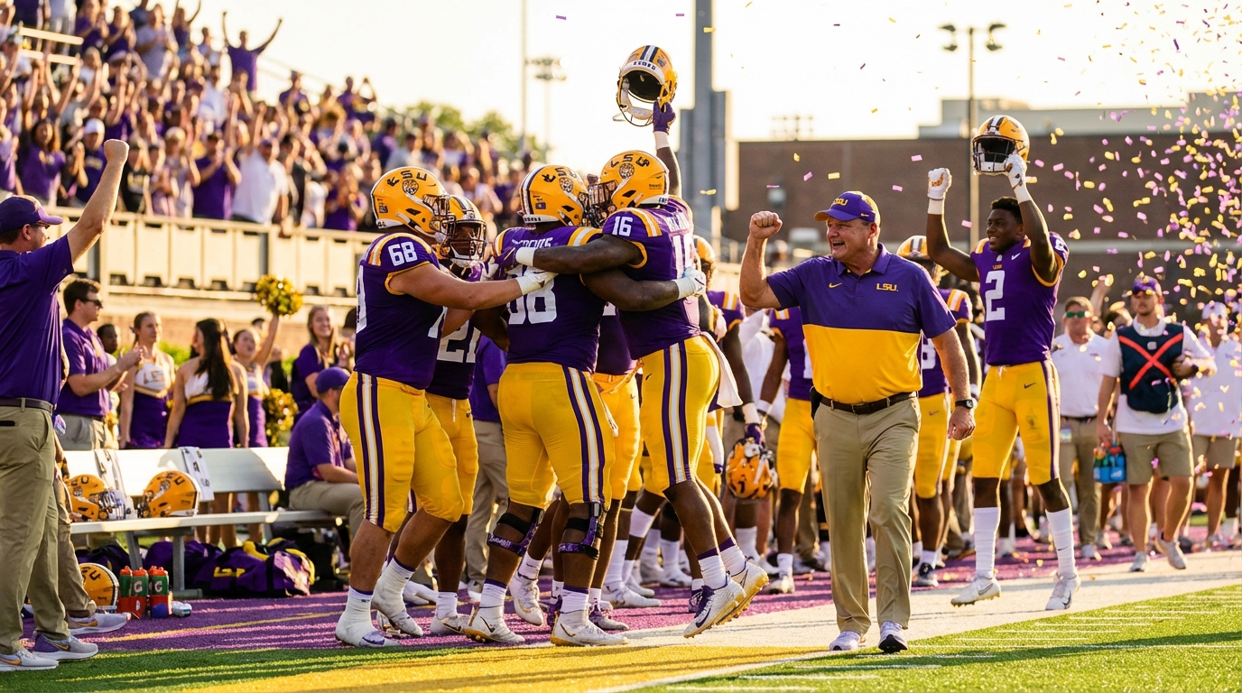 LSU recruiting celebration