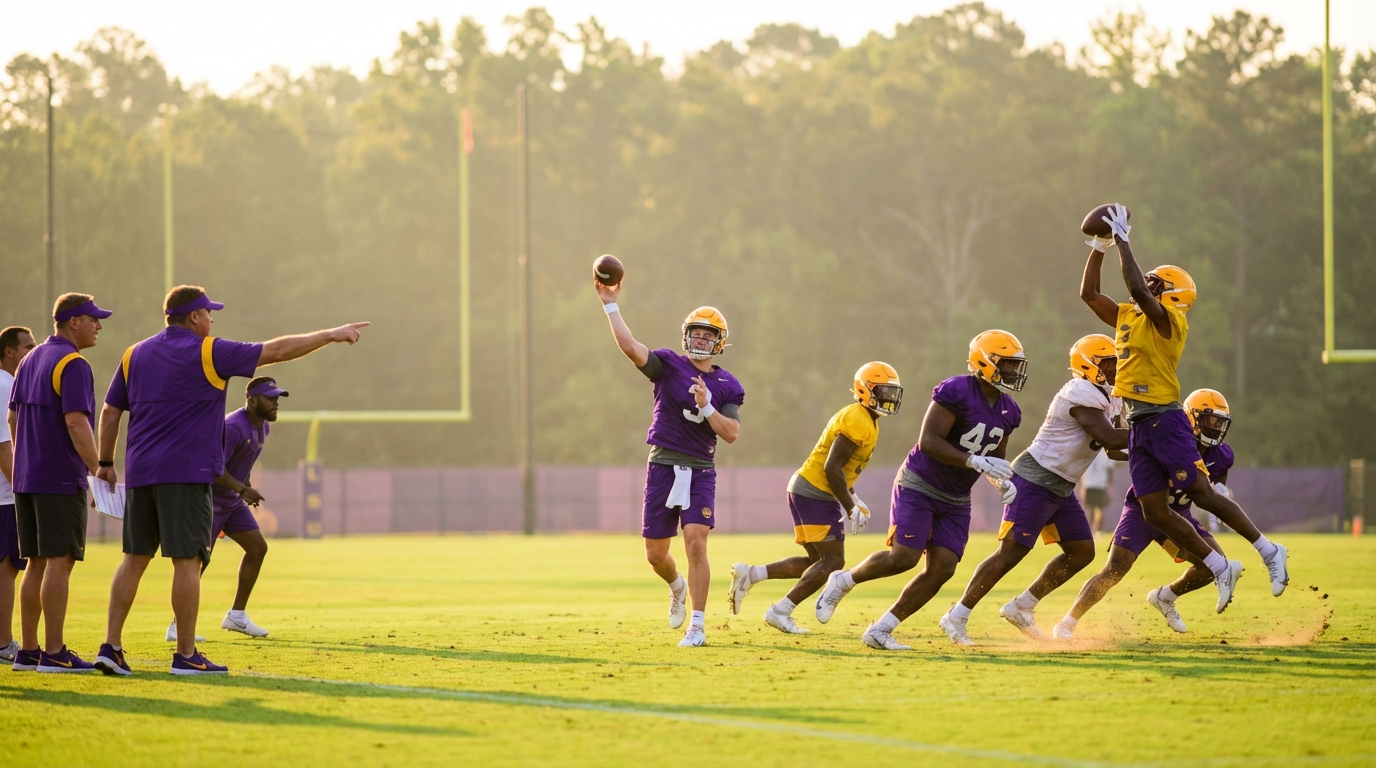 LSU spring practice under Lane Kiffin