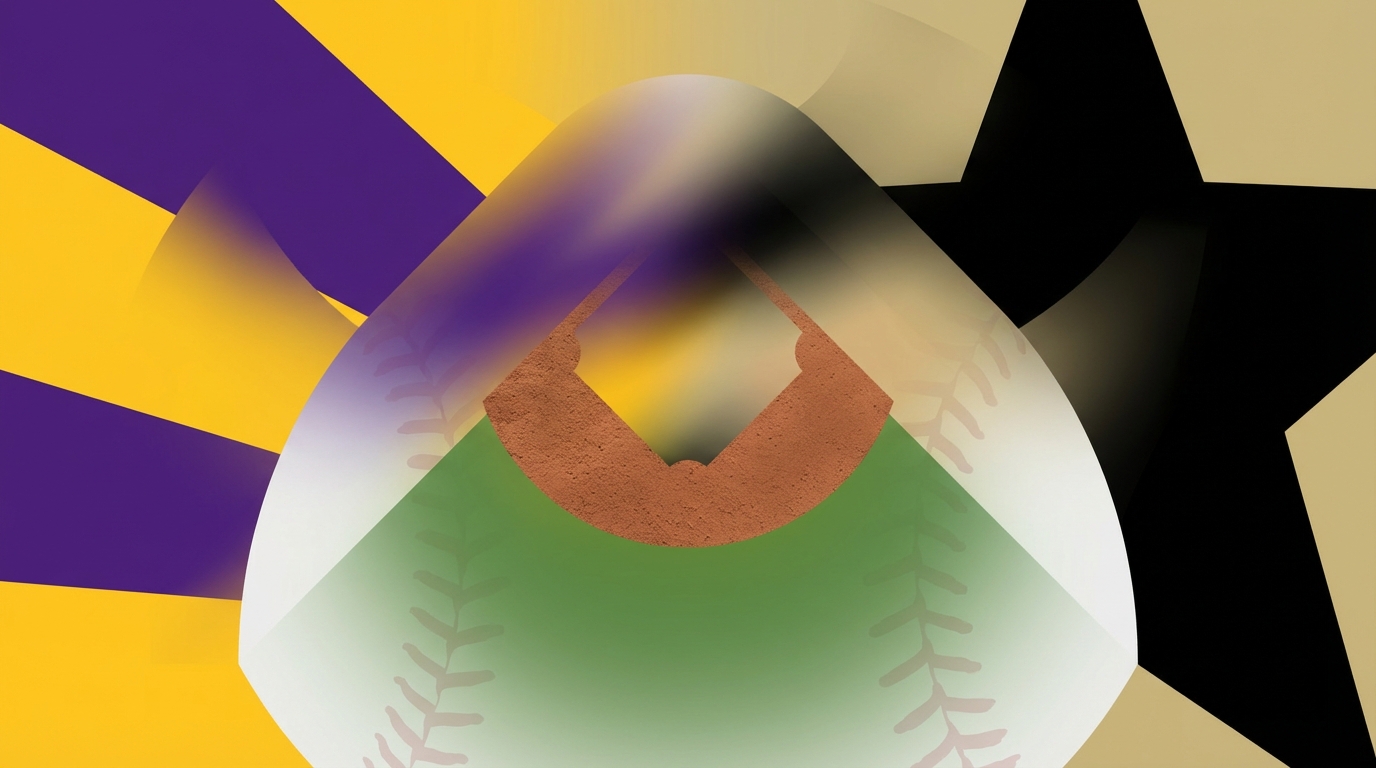 Abstract LSU Vanderbilt baseball field split design