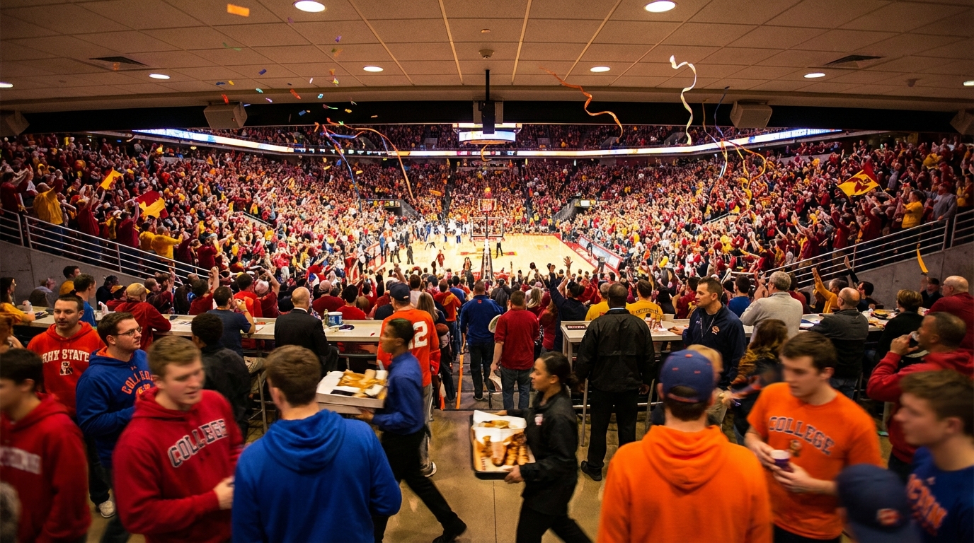 Bridgestone Arena packed with fans during SEC Tournament quarterfinals in Nashville