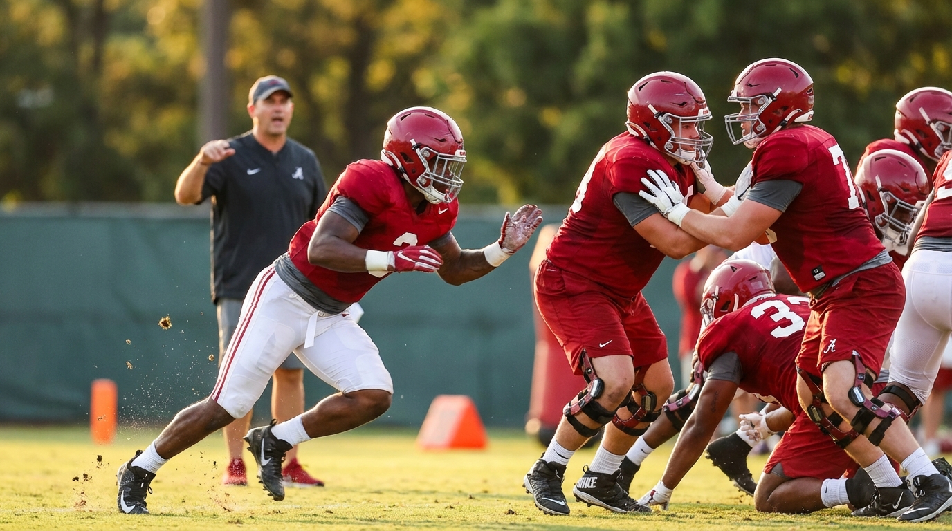 Alabama Crimson Tide spring practice intensity