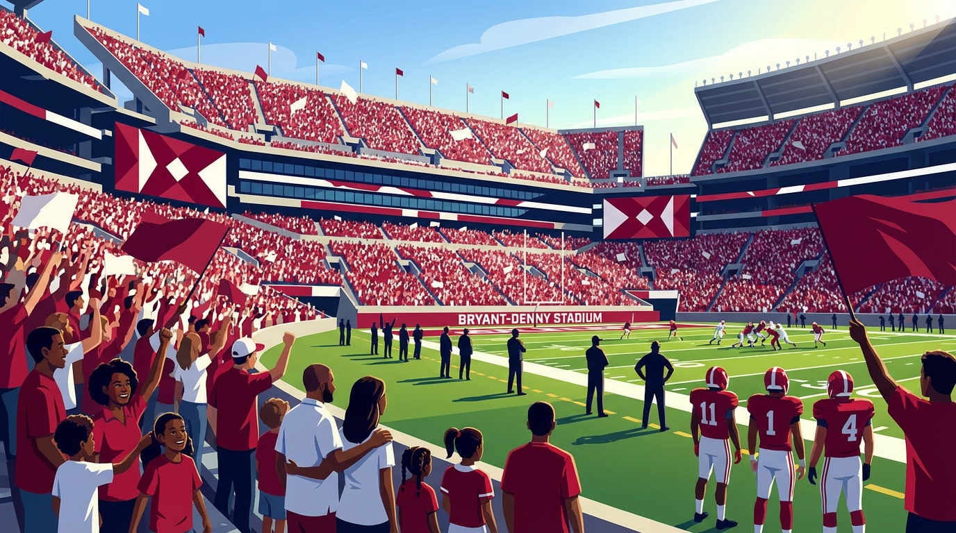 Bryant-Denny Stadium on Alabama A-Day recruiting weekend