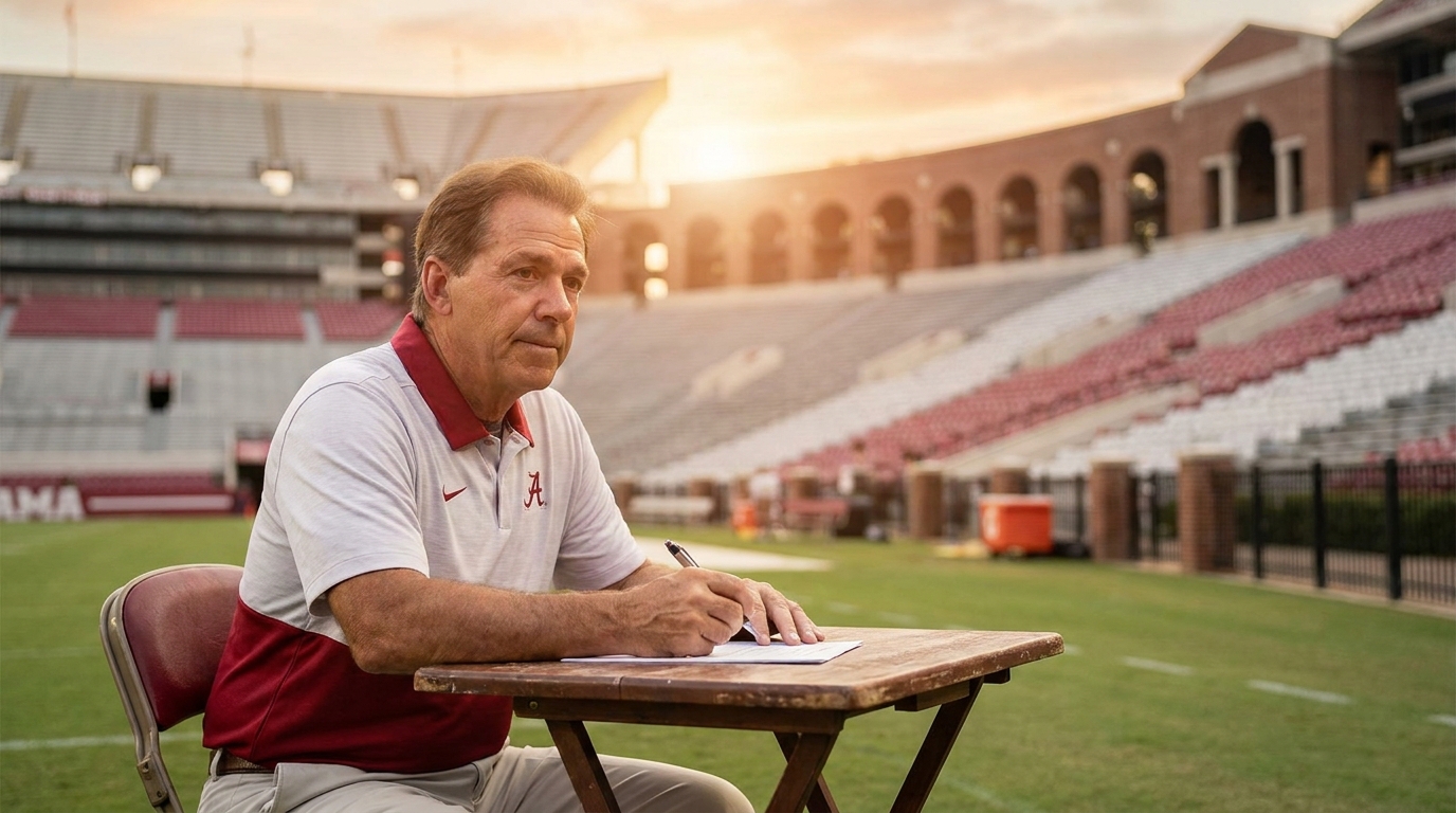 Kalen DeBoer contract signing at Bryant-Denny Stadium