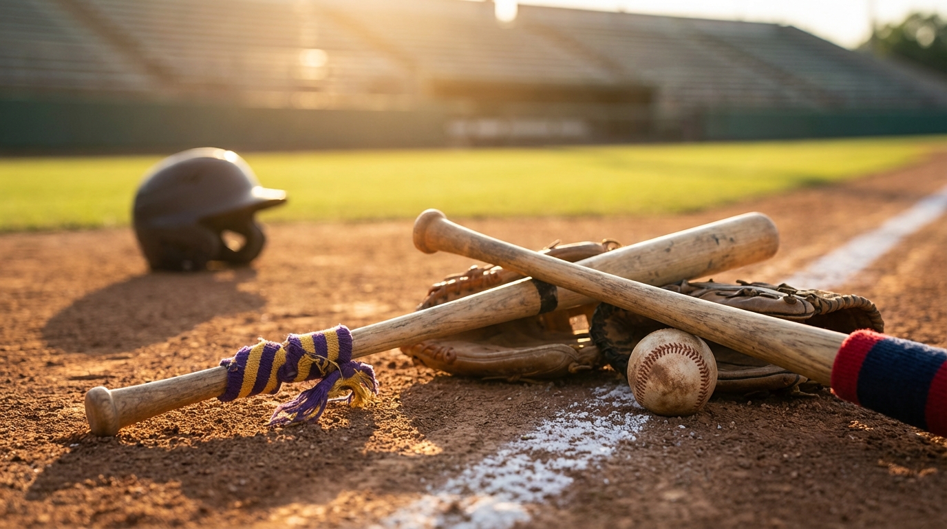 LSU and Ole Miss rivalry gear on field