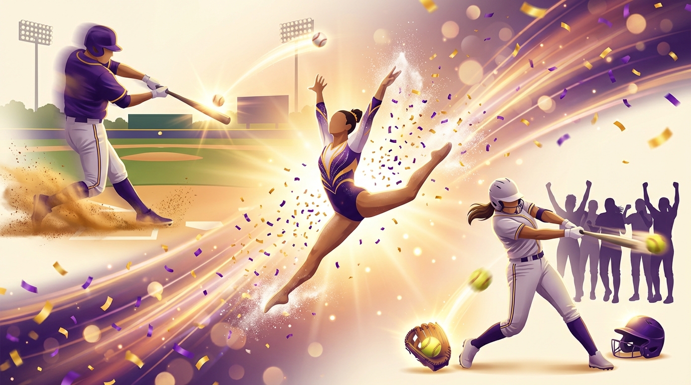 LSU sports moments composite