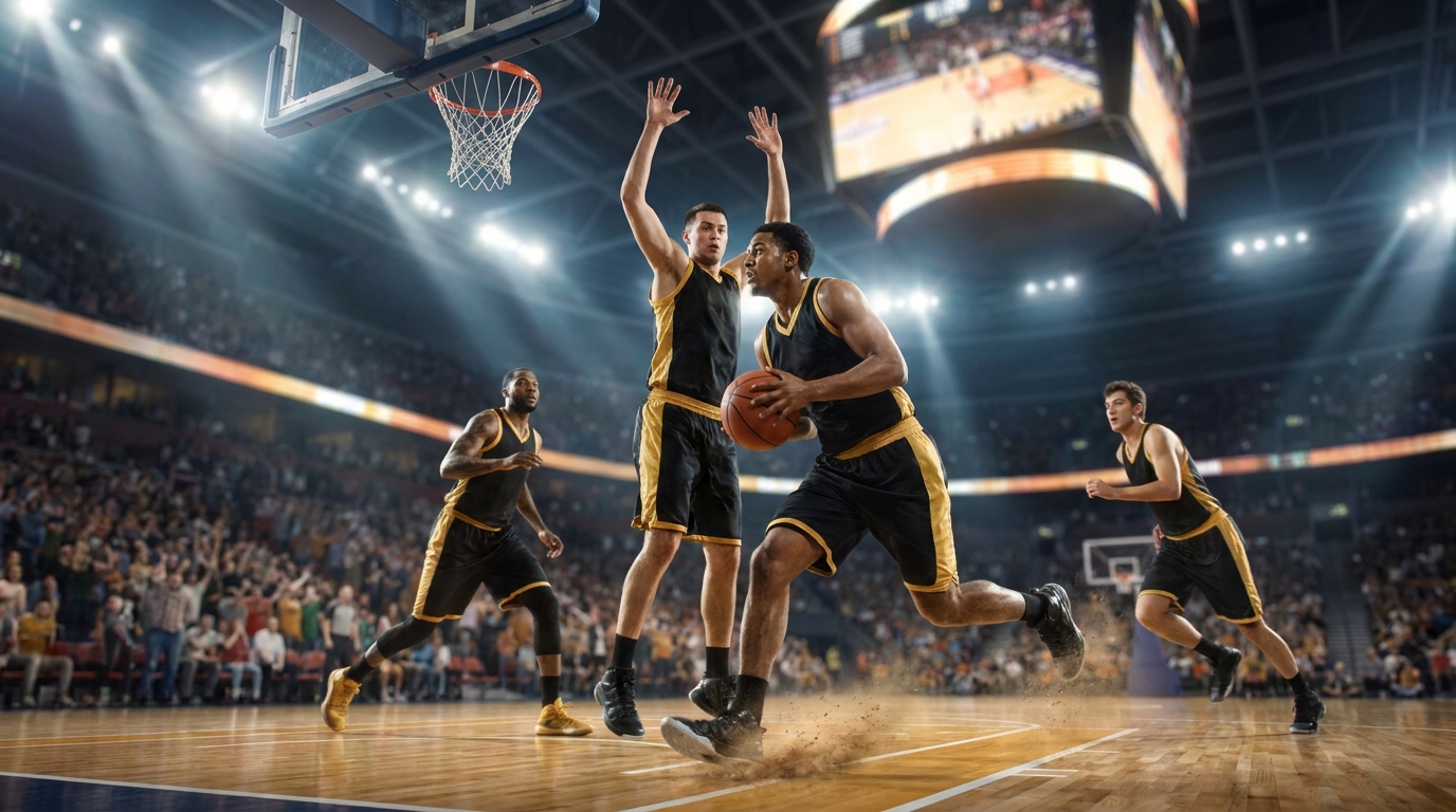Missouri Tigers players in dynamic action on the court