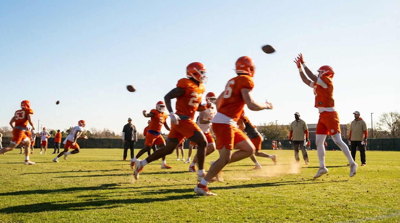 Tennessee Volunteers spring camp action