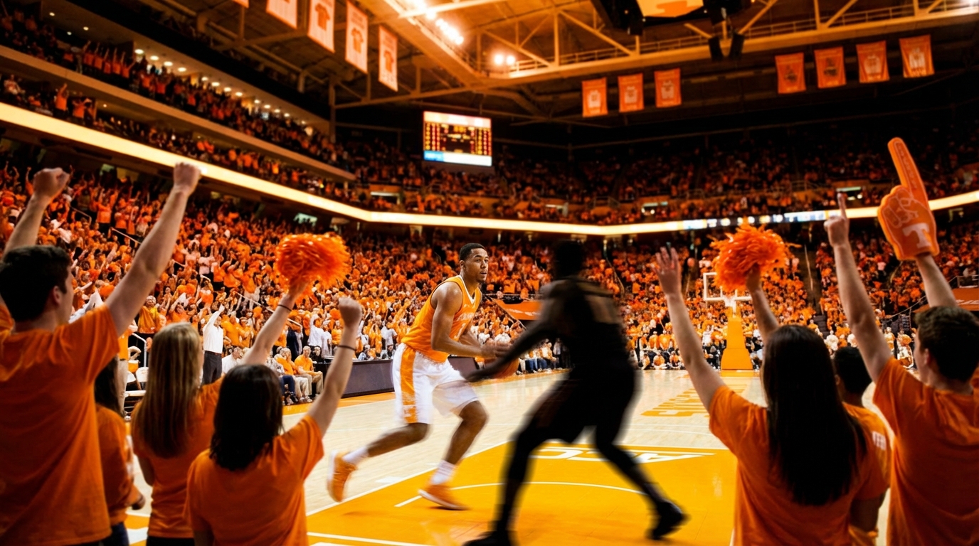 Tennessee Volunteers crowd and player