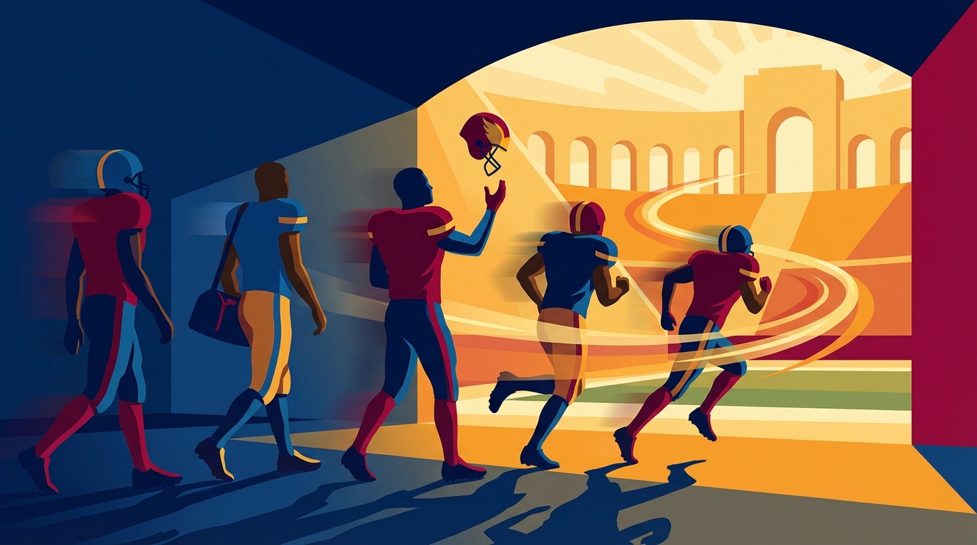 College football players transitioning between teams