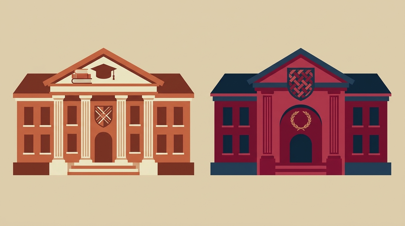 Academic contrast illustration