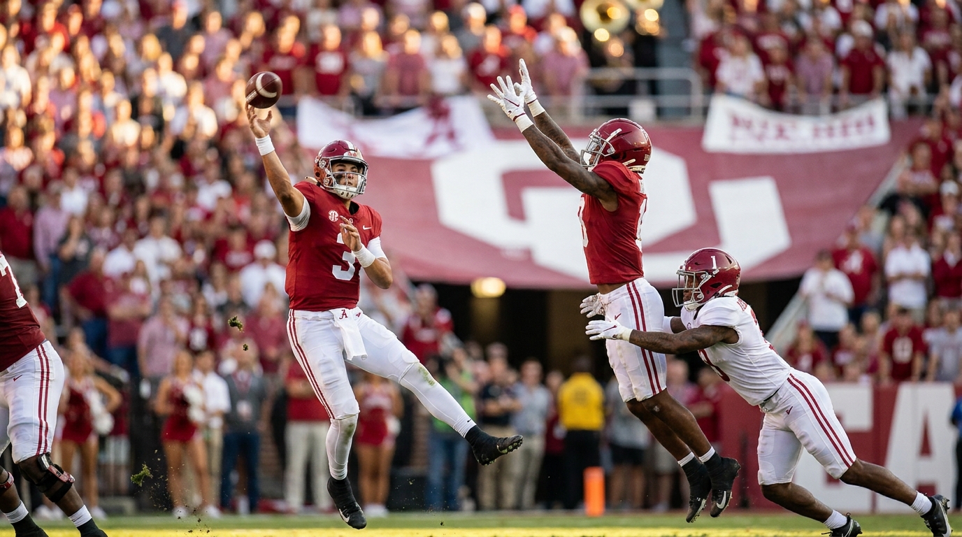 Alabama Crimson Tide game action shot