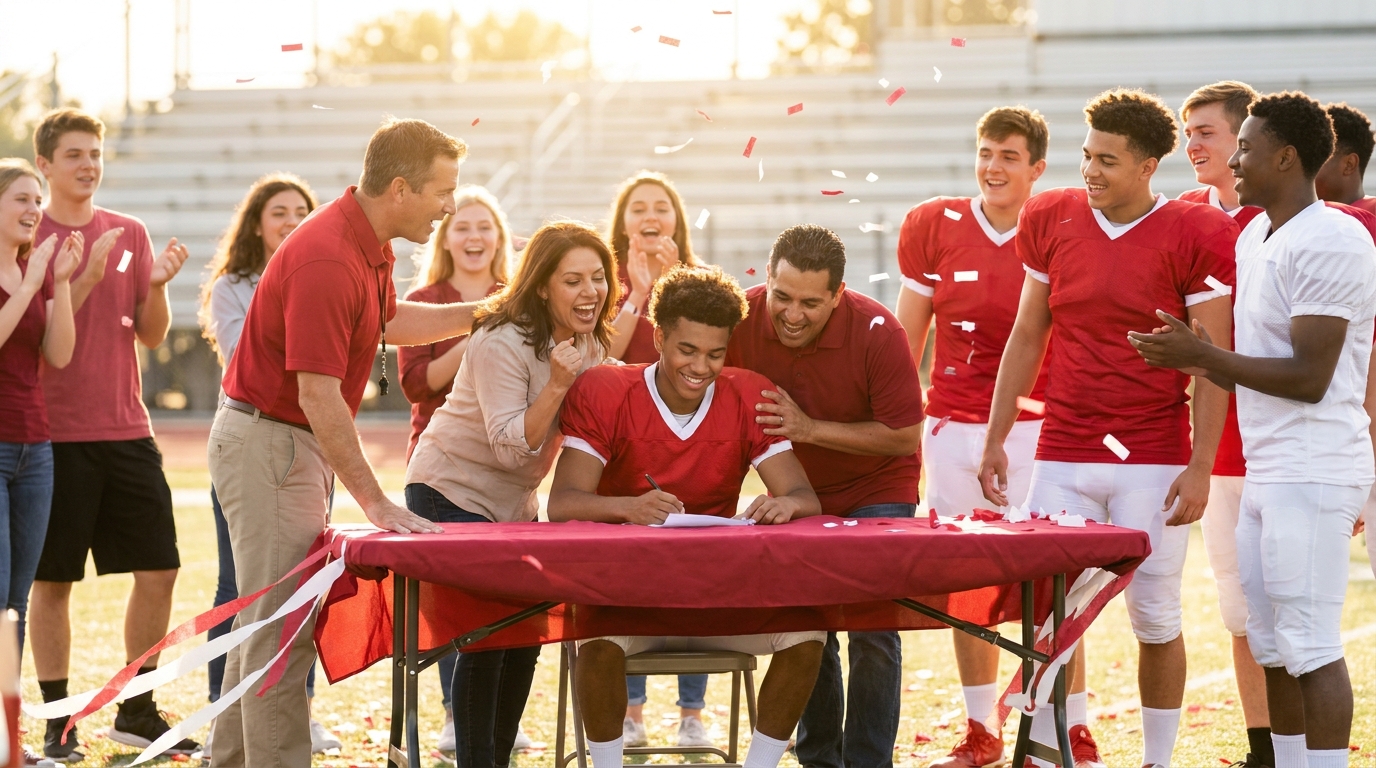 Football recruiting scene