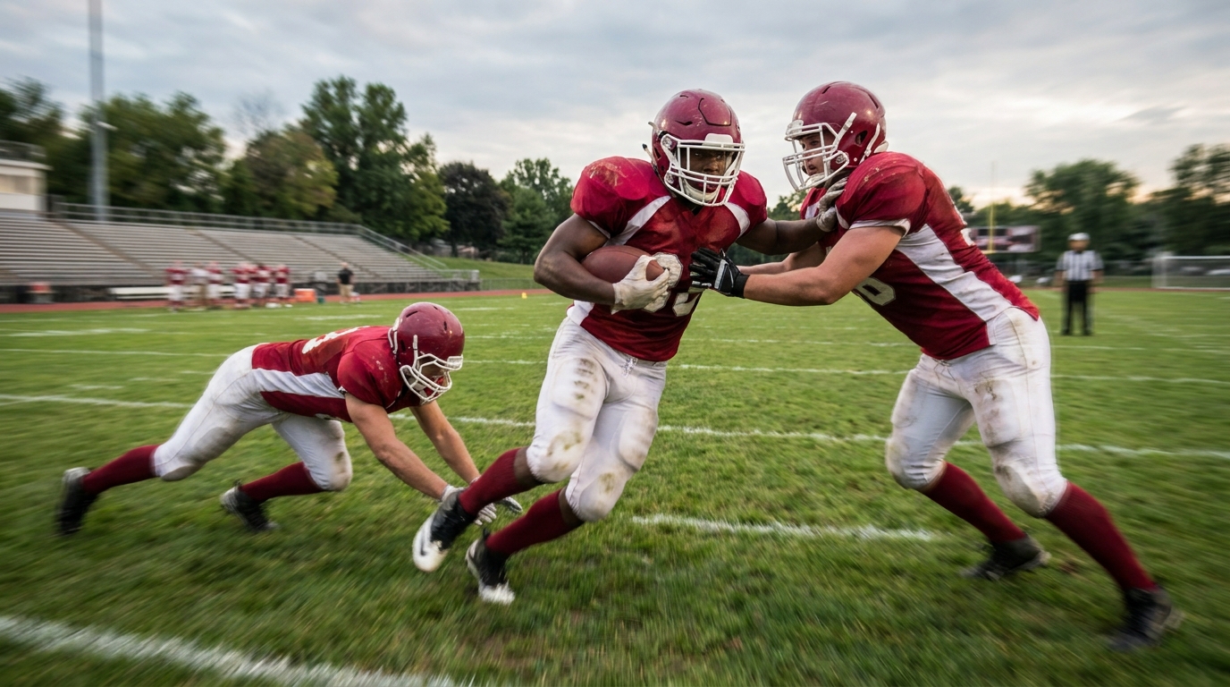 Alabama running backs in action