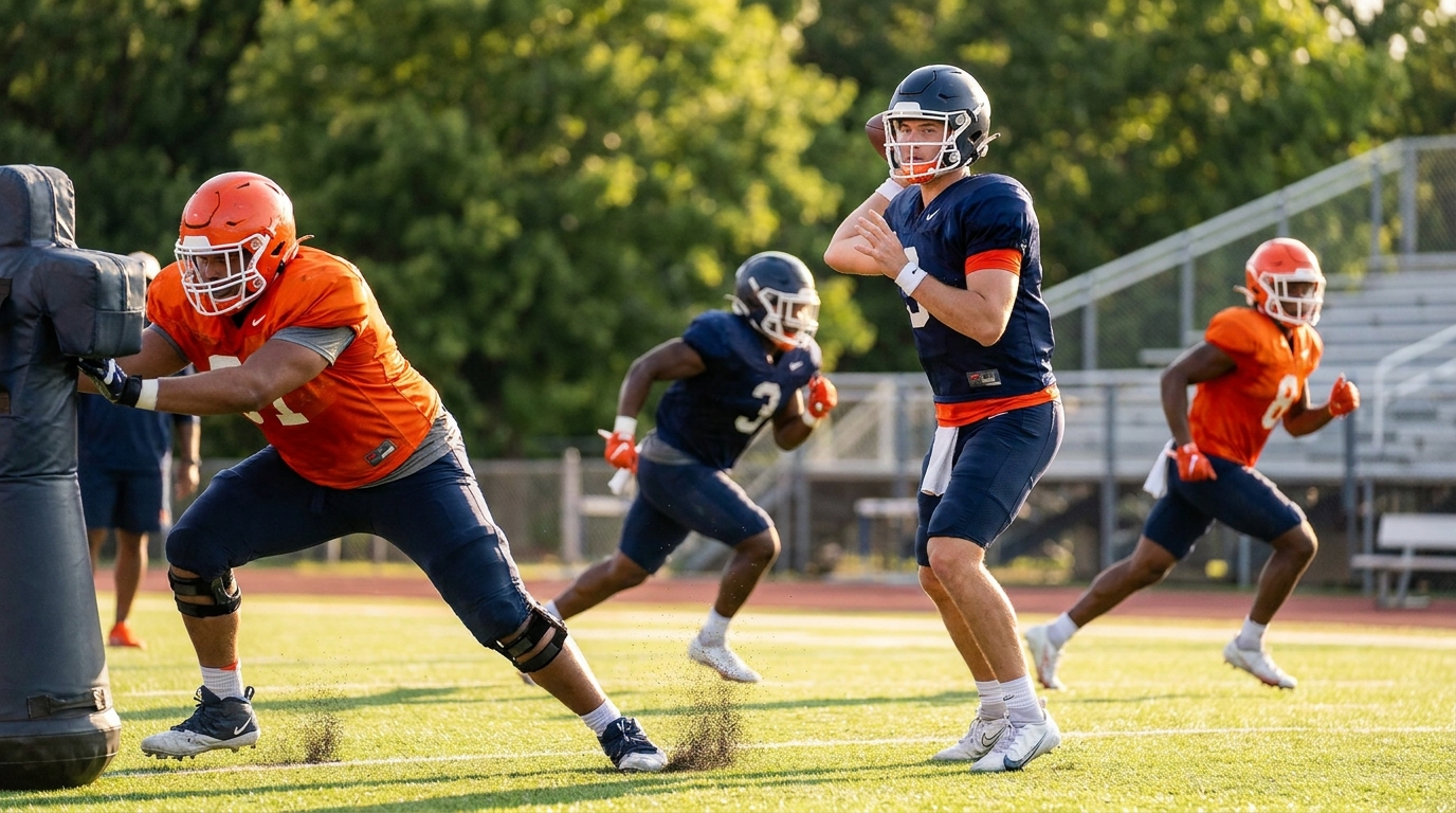 Auburn offensive players in action