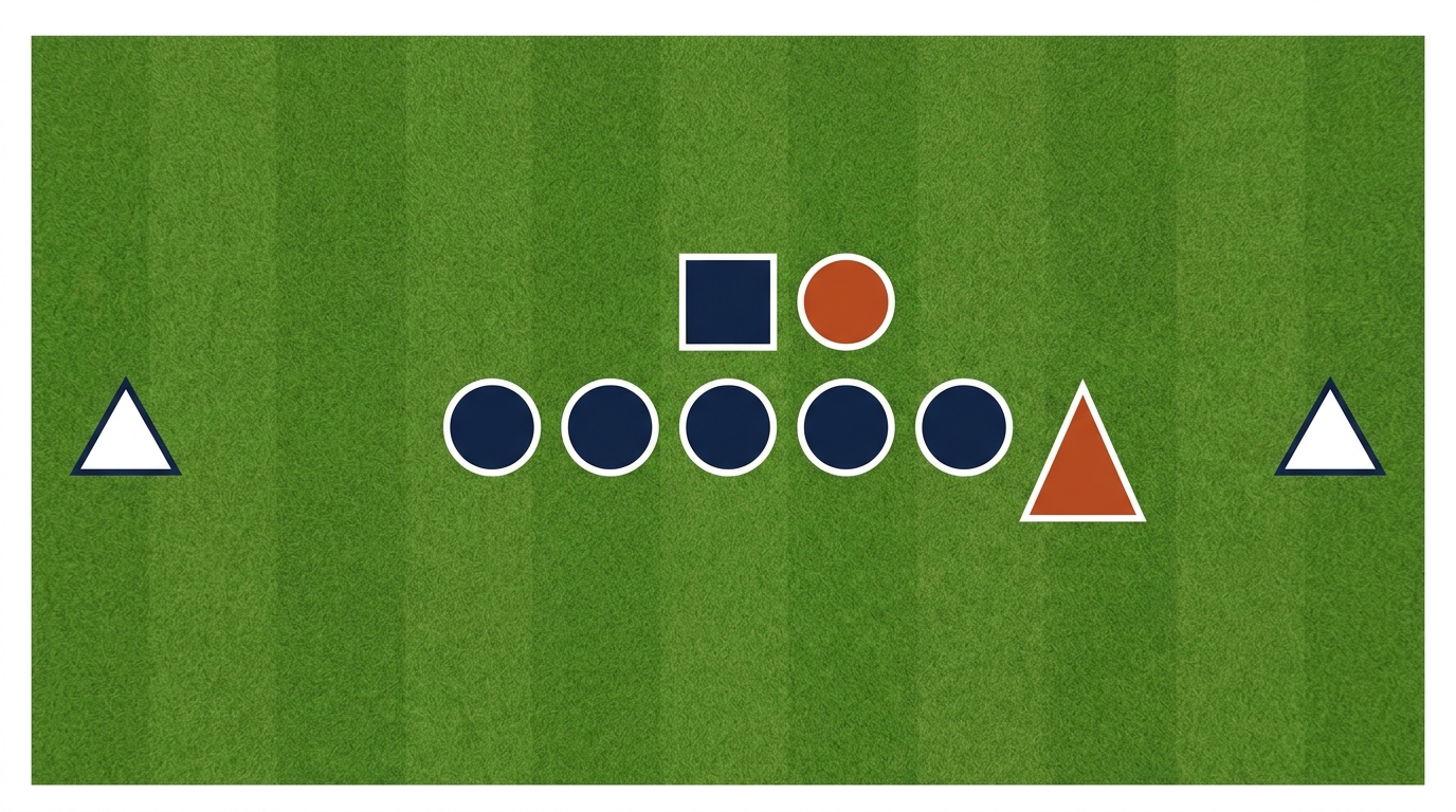 Top-down diagram of Auburn offensive formation