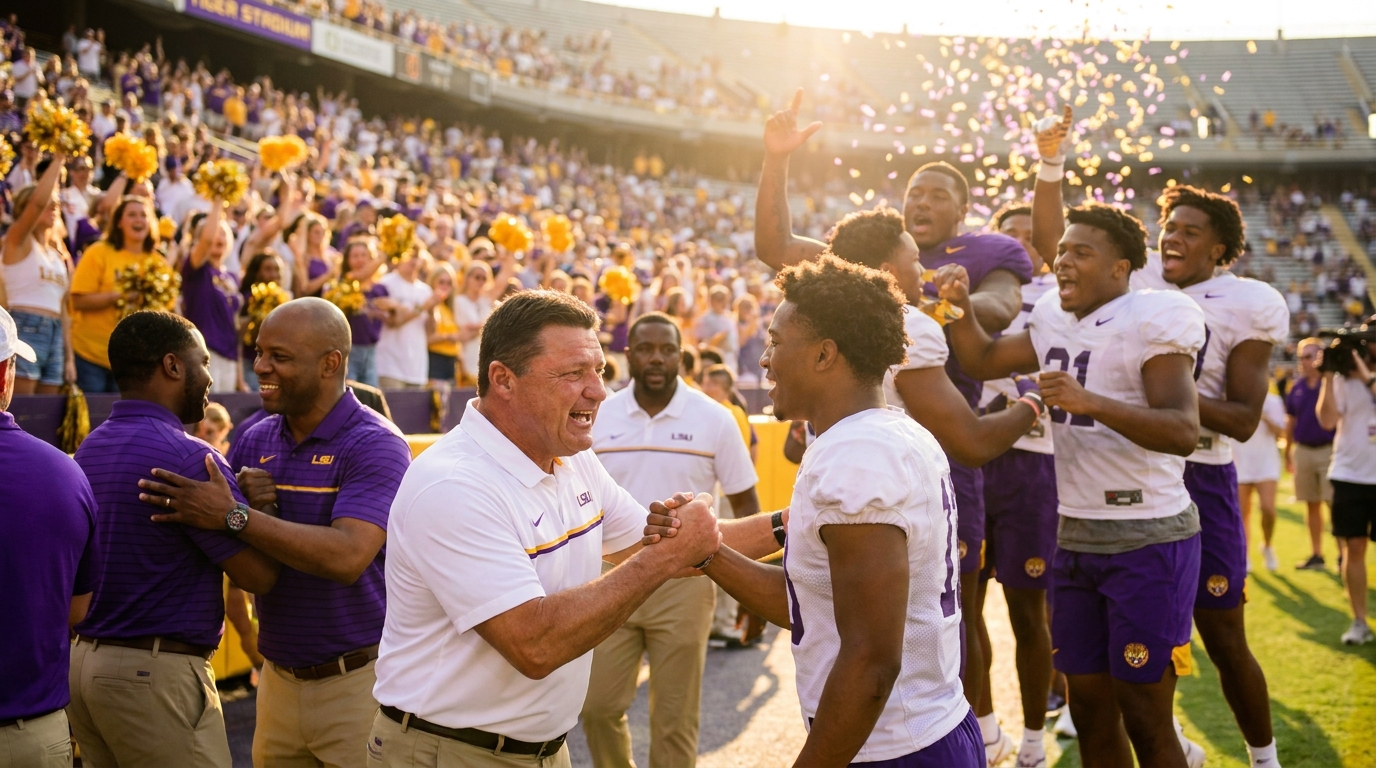 LSU recruiting energy at Tiger Stadium