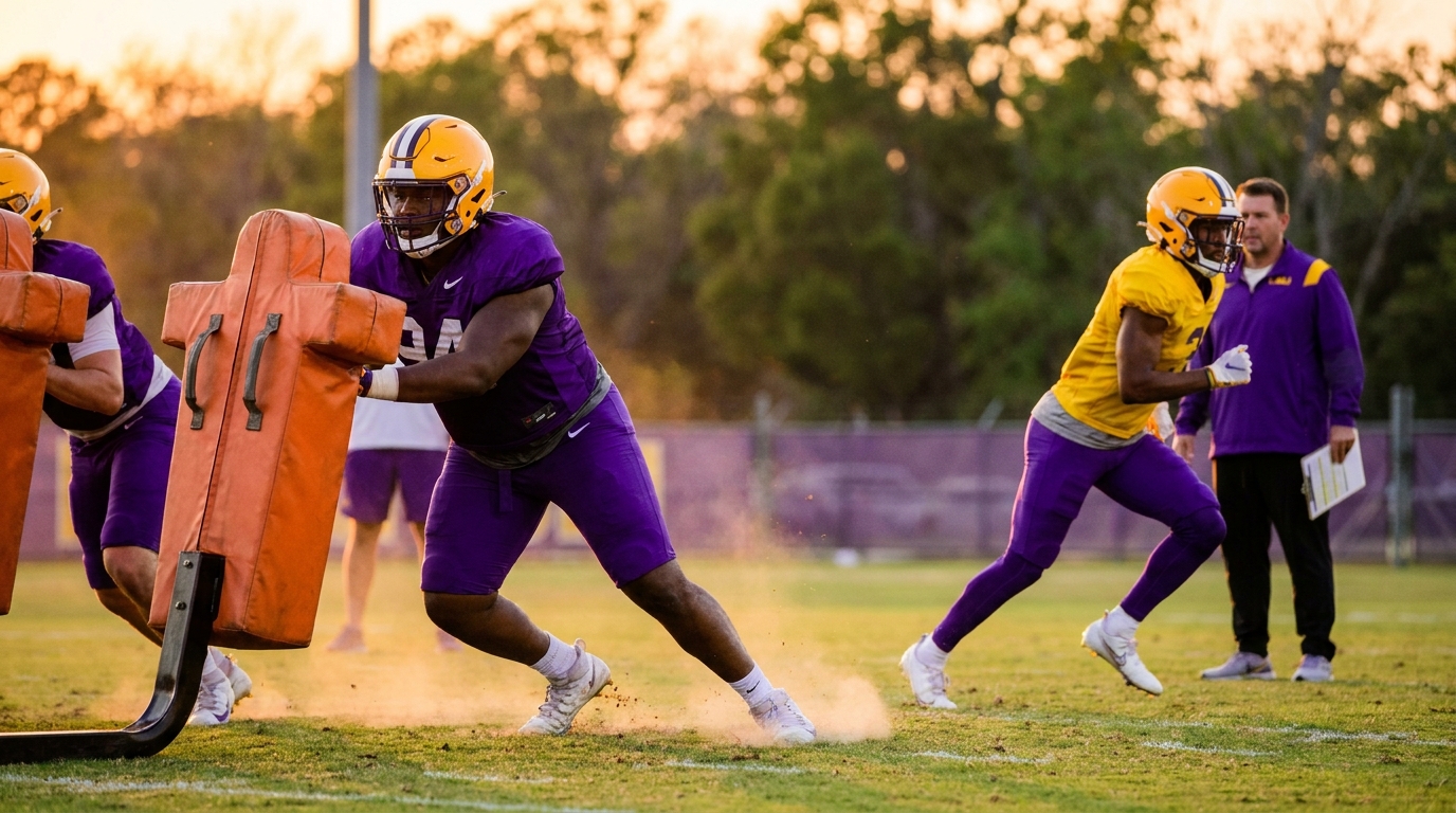 LSU spring practice intensity