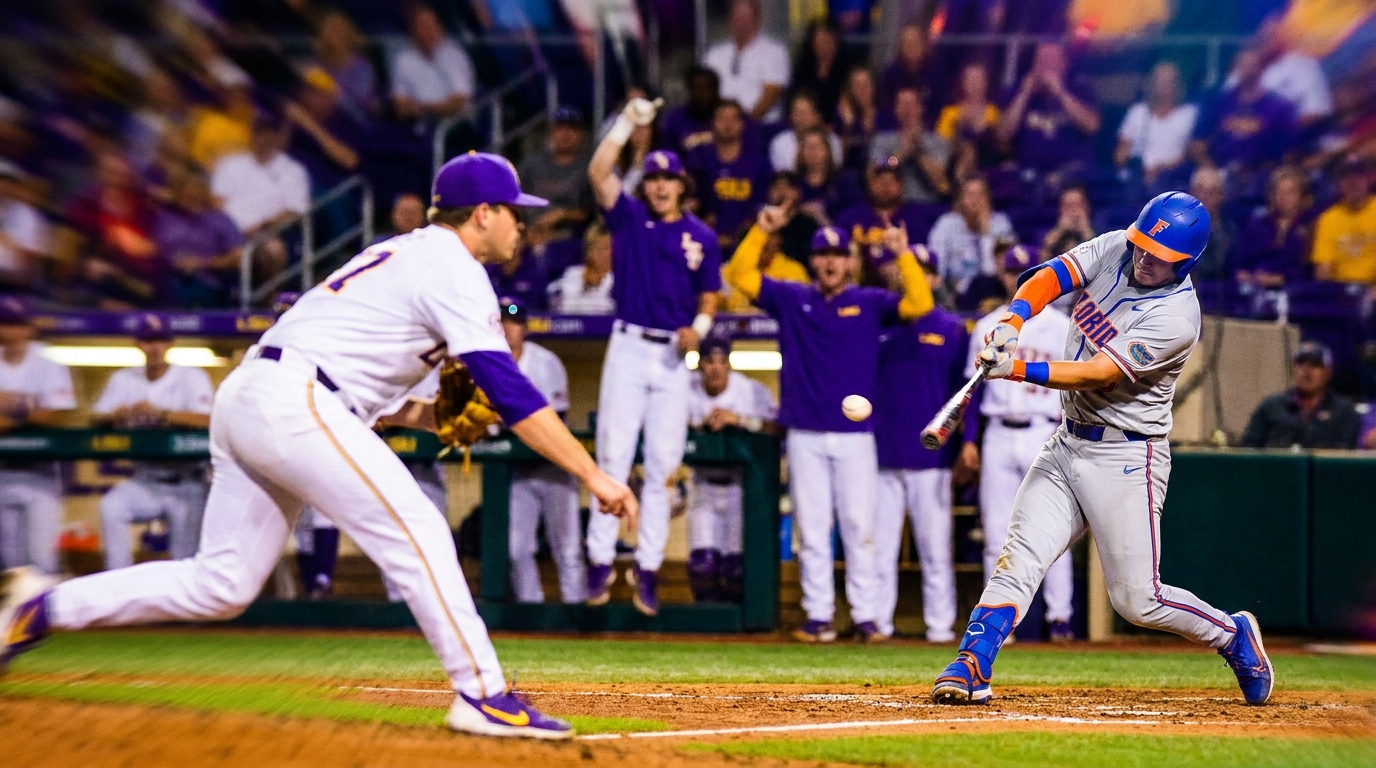 LSU vs Florida baseball intensity