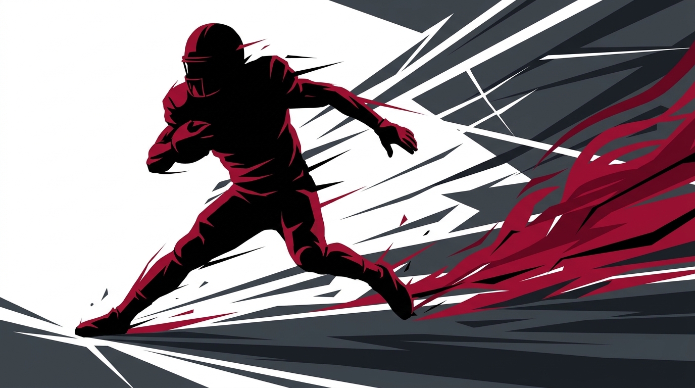Stylized silhouette of Rico Scott making an explosive cut