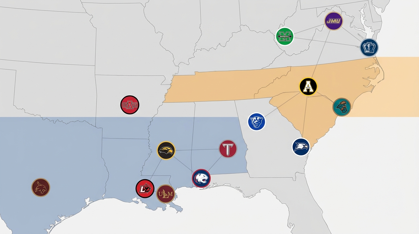 Sun Belt 2026 competitive map