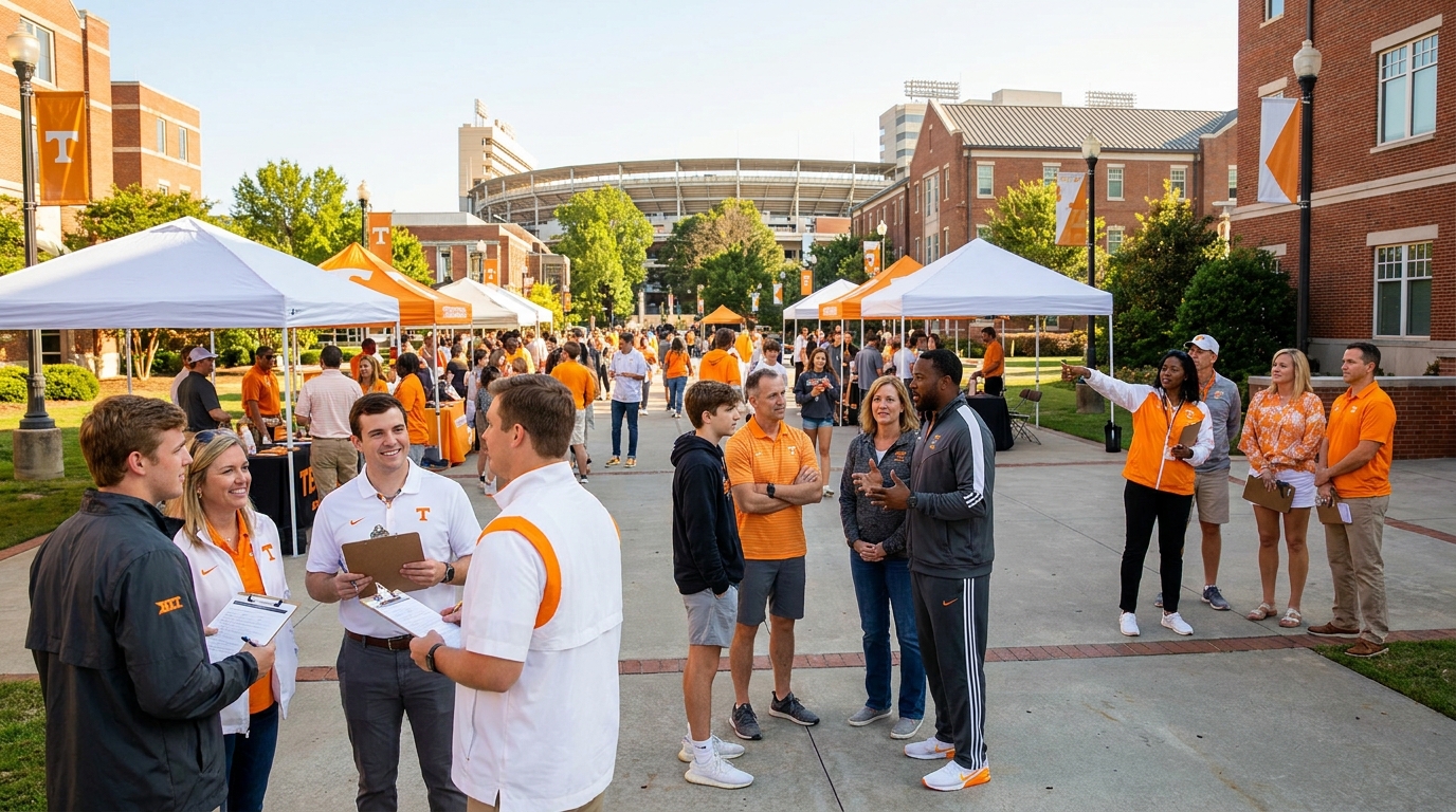 Vibrant University of Tennessee recruiting scene during 865Live