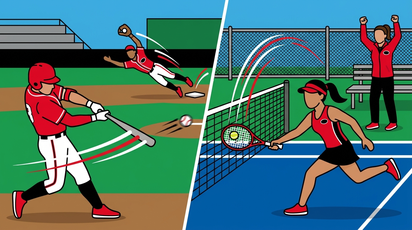 Georgia Bulldogs baseball and tennis action