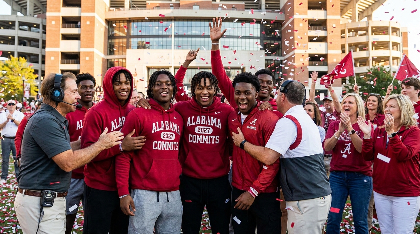 Alabama 2027 commits signing day celebration