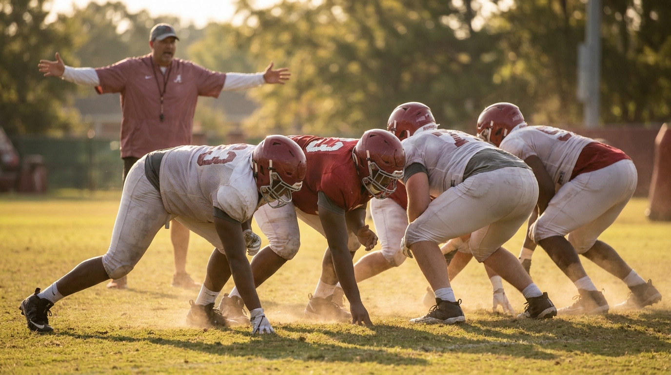 Alabama offensive line training intensity