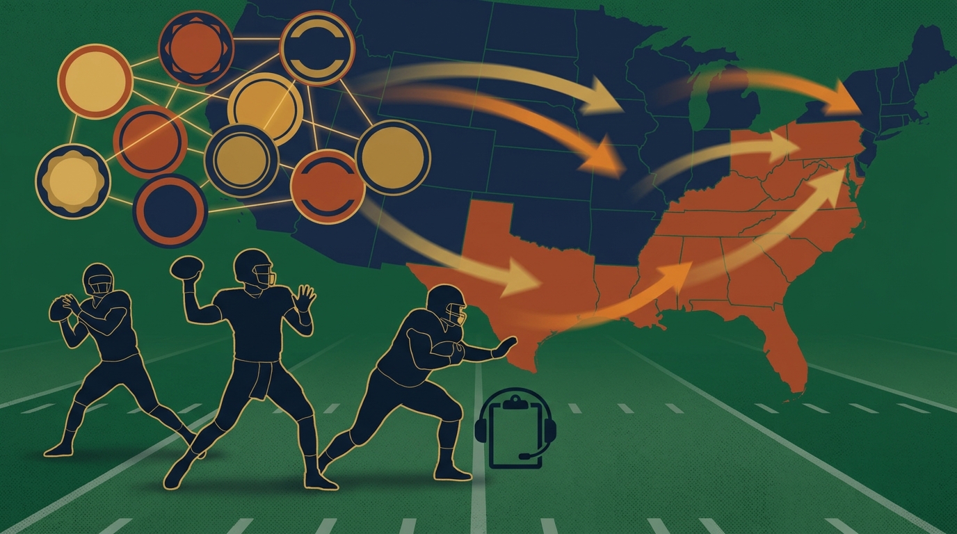 College realignment and recruiting visual