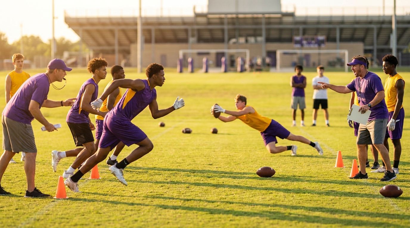 LSU recruiting camp atmosphere