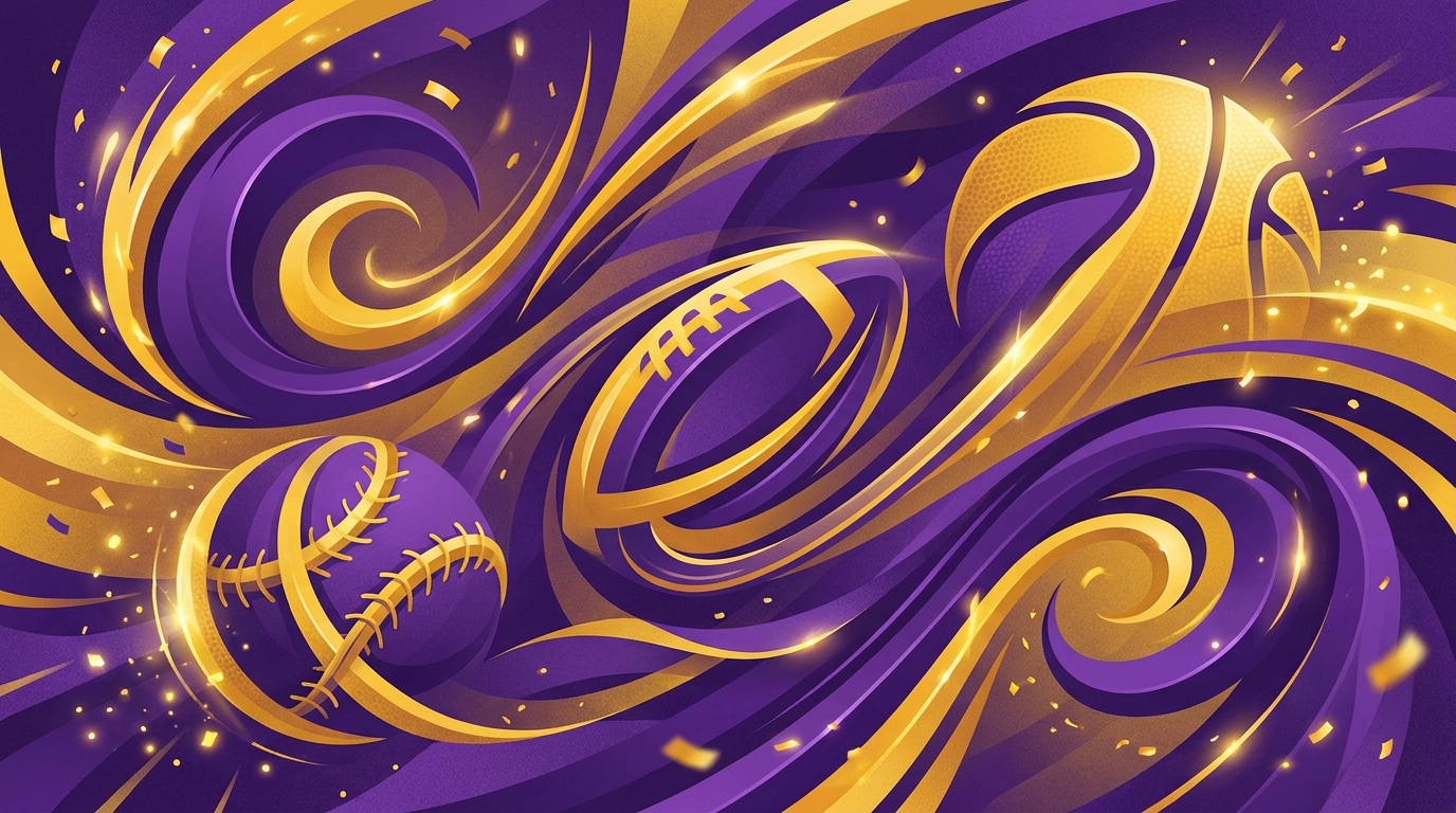 Abstract LSU sports energy illustration