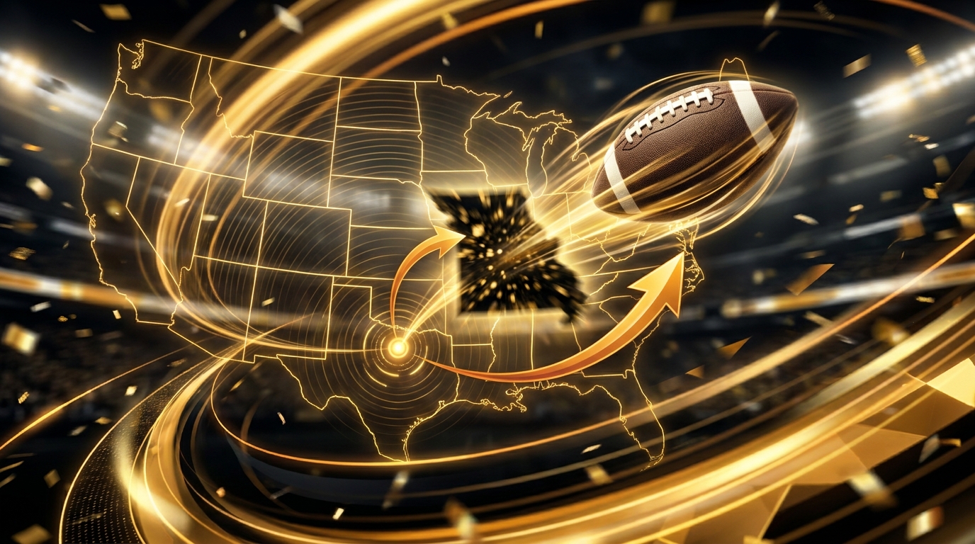 Abstract visual of Missouri recruiting energy