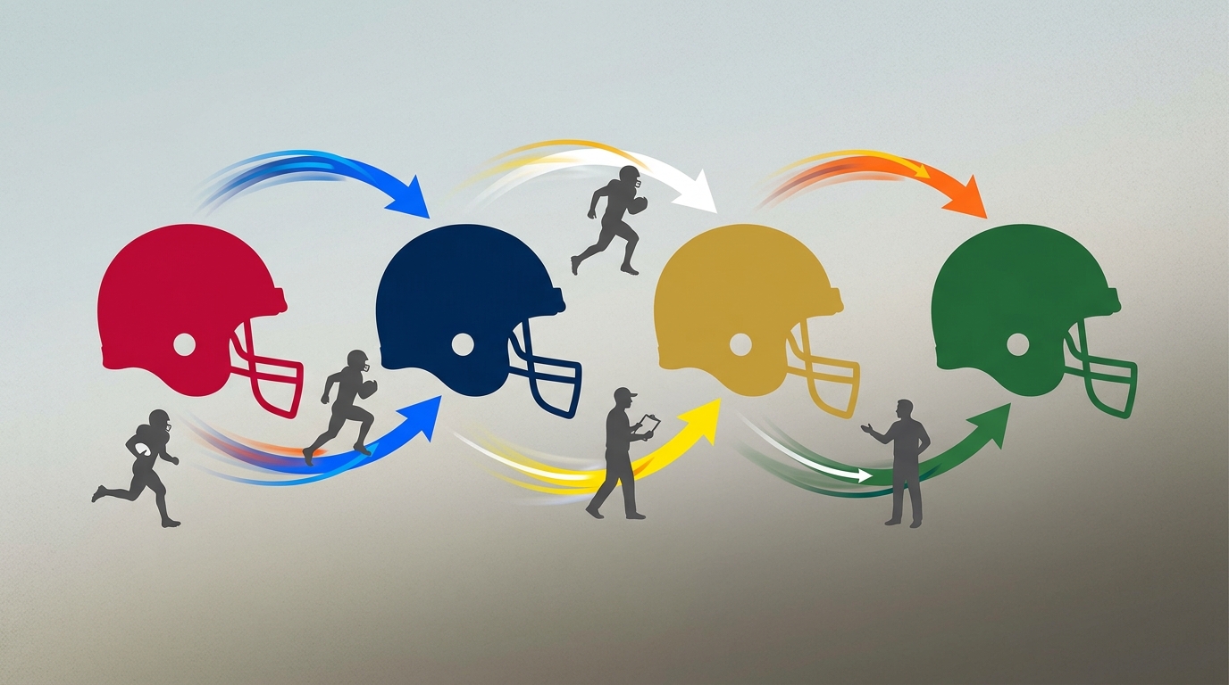 College football offseason activity visual