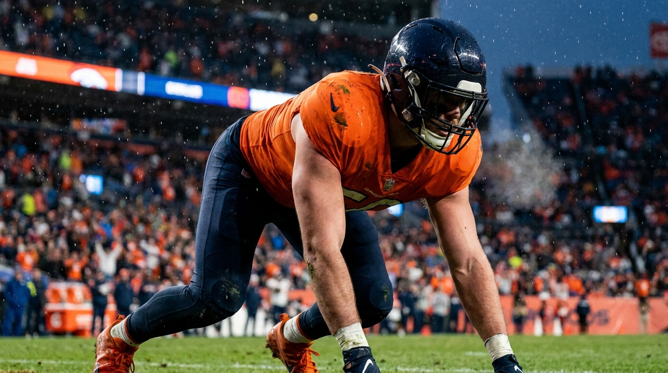 Que Robinson in Broncos uniform