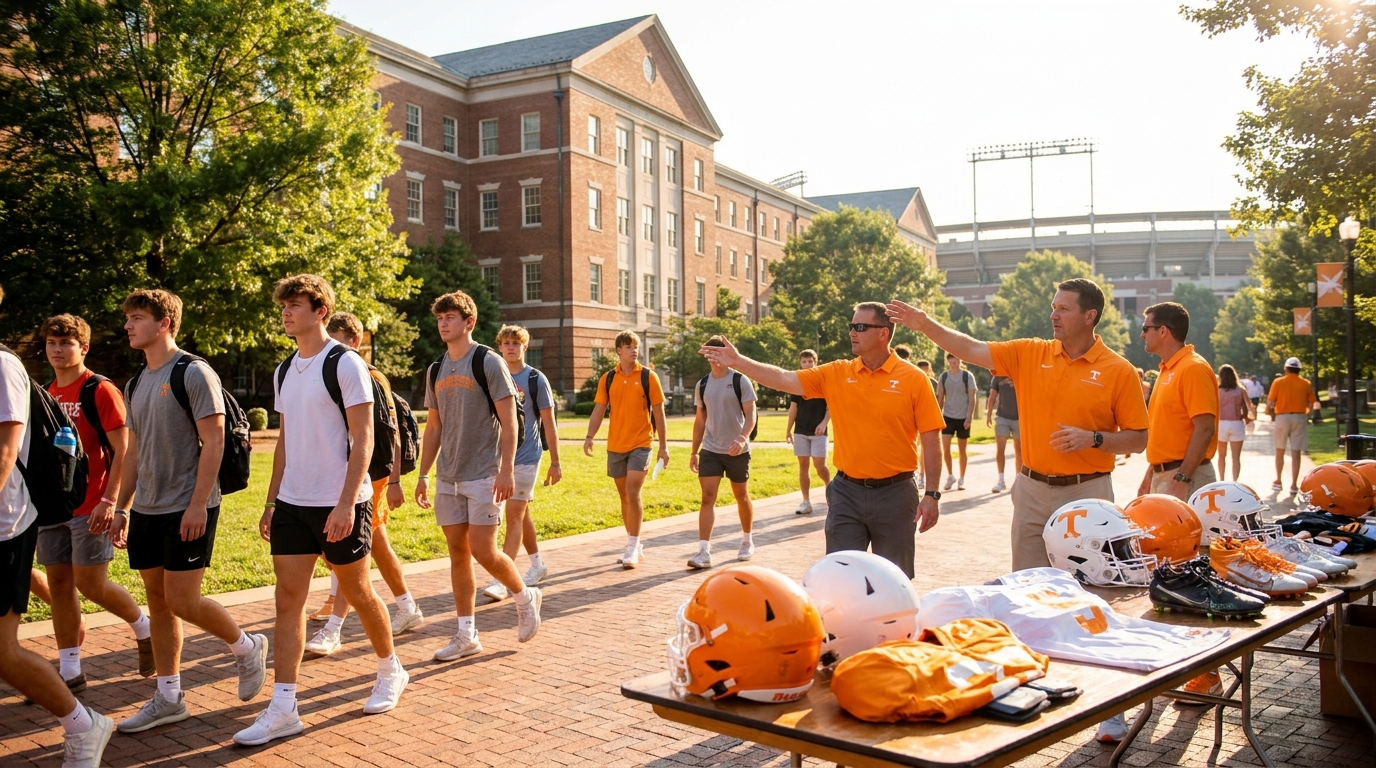 Recruits and coaches during Tennessee June official visits