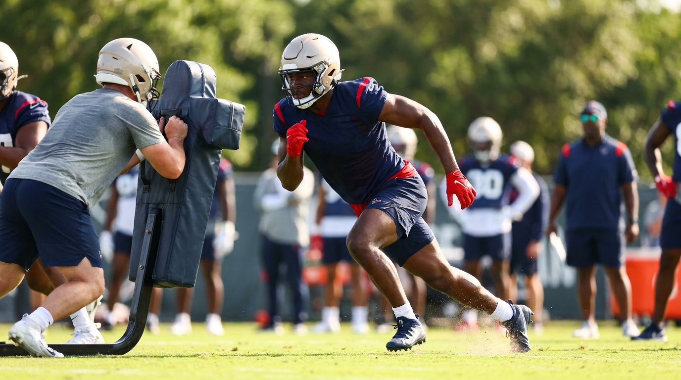 Will Anderson in action at Texans OTAs